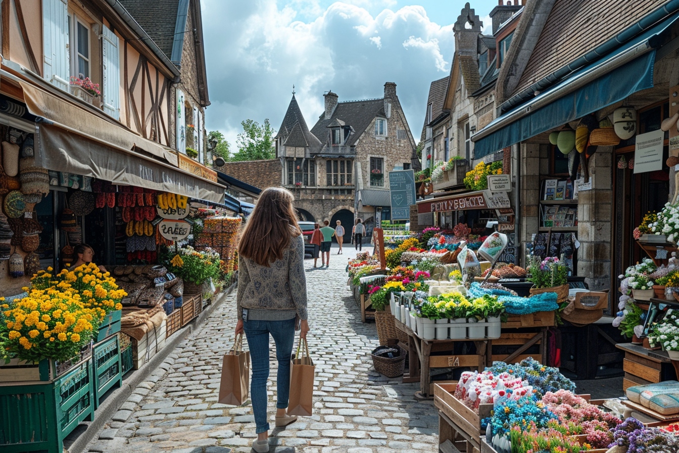 Shoppers explorant les boutiques uniques pour une expérience de shopping mémorable à Calais